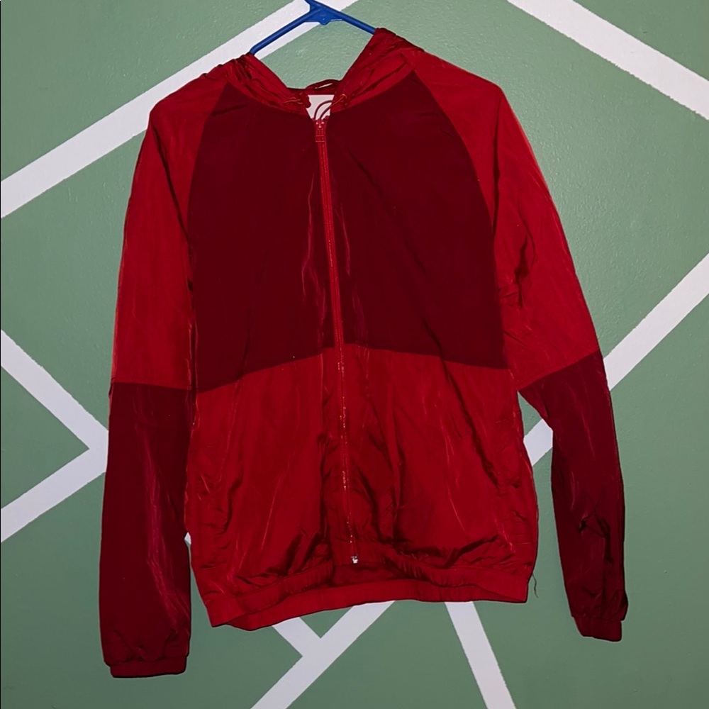 LCKR-‎ Red Windbreaker with Color-Block Design